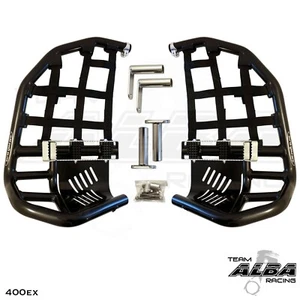 Honda TRX 400EX 400X Nerf Bars Pro Peg Alba Racing Black Black 211 T7 BB - Picture 1 of 5