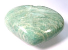 LARGE CARVED AMAZONITE HEART - 6.8 x 5.4 cms  146 gms - female empowerment #A