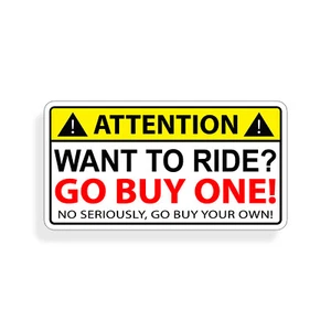 Want to Ride Sticker Funny 4x4 Off Road ATV Boat Car Vehicle Window Bumper Decal - Picture 1 of 1