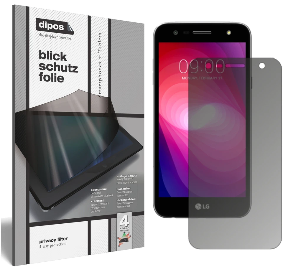 Screen Protector for LG X Power 2 Privacy Filter 4-Way Protection dipos — 第 1/1 张图片