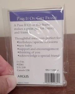 ARGUS 2x3 INCH VERTICAL FOLD STAND PHOTO FRAME / HOLDER - Picture 1 of 2