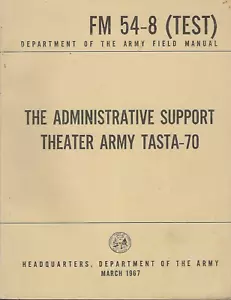Historical The Administrative Support Theater Army TASTA-70 - Picture 1 of 1