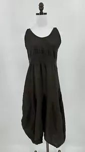 Vestido sin mangas pulóver midi sin mangas de lino marrón Inizio para mujer talla XL - Imagen 1 de 7