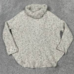 Free People Grobstrick Pullover Damen XS Wolle Leinenmischung Konfetti Rollkragen Strick - Bild 1 von 10