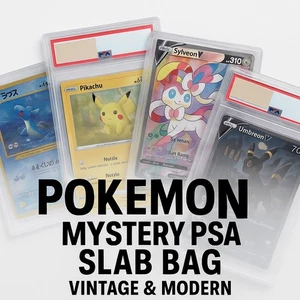 ⭐ Pokémon Mystery PSA Graded Card Slab Bag Vintage & Modern Hits Guaranteed Slab - Picture 1 of 3