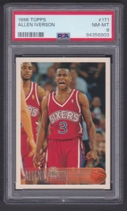 1996-97 Topps Allen Iverson RC #171 PSA 8 Rookie Card 76ers Sixers - Picture 1 of 2