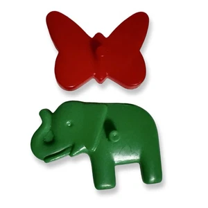 Vintage 1977 The First Years Puzzle Pieces Elephant & Butterfly Cutter Lot - Picture 1 of 4