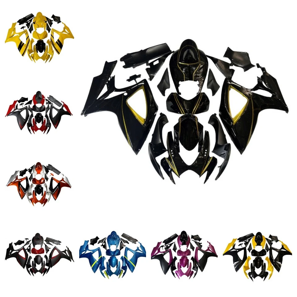 Injection Fairings Kit for Suzuki GSXR600 GSXR750 2006 2007 K6 06 07 Bodywork - Image 1 of 1