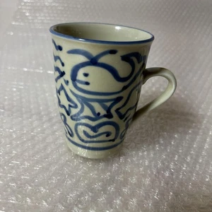 Taza escrita a mano con patrón de ballena Arita Ware utensilios de cerámica - Imagen 1 de 6