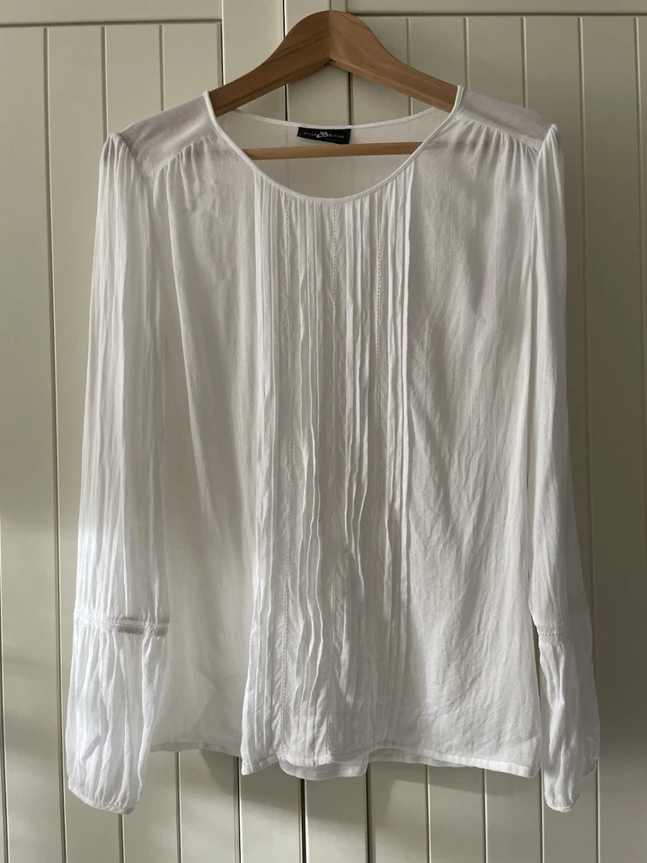 Style Butler Damen Bluse Langarm Weiß Boho - Bild 1 von 4