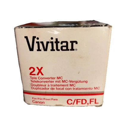 Teleconversor Canon Vivitar MC 2X-4 FL-FD Japón con tapas y estuche Foto 1 de 3