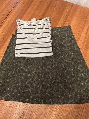 Horny Toad Skirt And Top Size Xl And Large Blue/Green Colors - Image 1 of 4