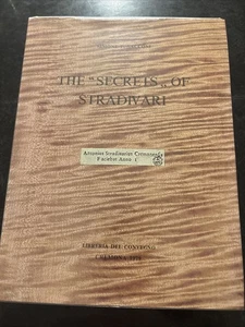 The Secrets of Stradivari Simone Sacconi 1979 1st Edition Cremona Hardback - Picture 1 of 17
