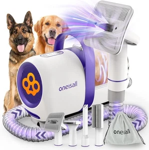 oneisall Kit Aspirazione Toelettatura Cani Aspirazione 99% Peli Animali Domestici 4 Strumenti Toelettatura Animali - Foto 1 di 6