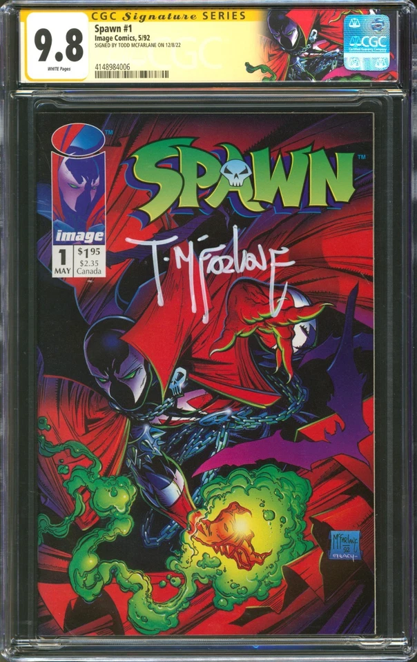 Spawn #1 CGC 9.8 Image Comics 1992 Signed by Todd McFarlane - Image 1 of 2