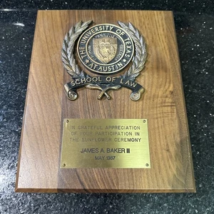 James A Baker III Università del Texas Scuola di Giurisprudenza Cerimonia Girasole 1987 - Foto 1 di 17