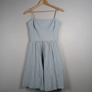 Vintage Ralph Lauren Rugby Sundress Women  Sz 12 Blue Striped Spagetti Straps  - Picture 1 of 13