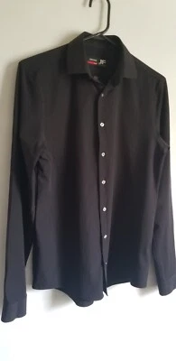 Camisa de vestir para hombre elástica ajustada J Ferrar negra talla pequeña 14/14 1/2 34-35  Foto 1 de 4