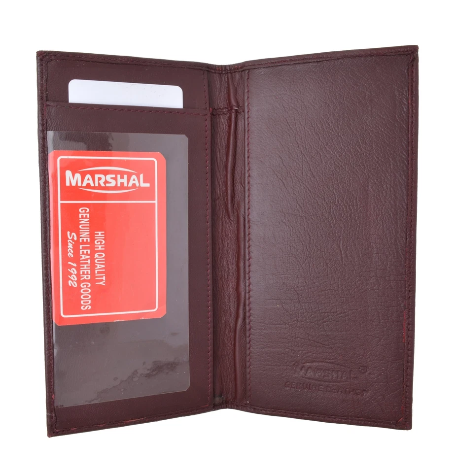 Checkbook Cover Holder Super Slim Plain Mens Womens Genuine Leather Cowhide New - Image 1 of 1