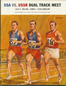 USA URSS 1964 PROGRAMA DE PISTAS BULLET BOB HAYES DALLAS COWBOYS OLIMPICA MEDALLA DE ORO - Imagen 1 de 12