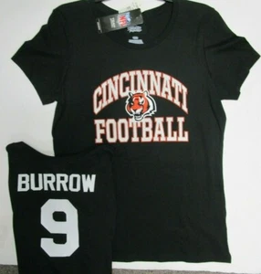 CAMISA DE MUJER JOE BURROW CINCINNATI BENGALS EQUIPO CUELLO PRIMITIVO NFL NUEVA ELIGE TALLA EV - Imagen 1 de 2