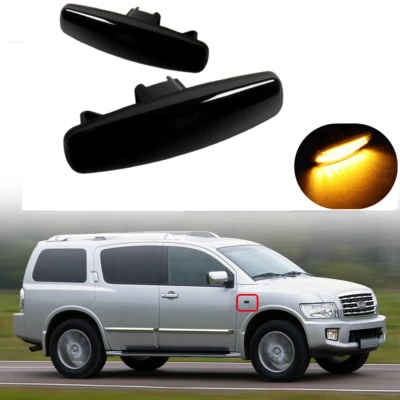 Luces de señalización laterales LED con lente de humo para Nissan Pathfinder/Infiniti M35 M45 G35 G37 Foto 1 de 4