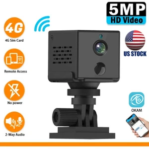 5MP 4G SIM Card Mini Camera PIR WiFi Wireless Security Camera IR Night 1080P US - Picture 1 of 26