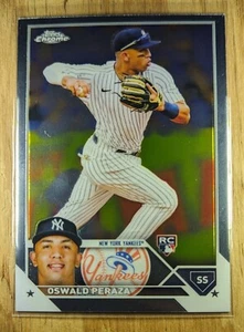 2023 Oswald Peraza RC Topps Chrome #132 New York Yankees MLB Rookie Card - Picture 1 of 2