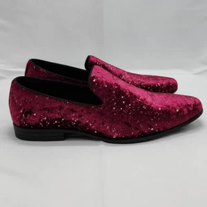 Nuevo con etiquetas Zapatos sin cordones Stacy Adams para hombre Stellar punta lisa brillo borgoña talla 9,5 - Imagen 1 de 9
