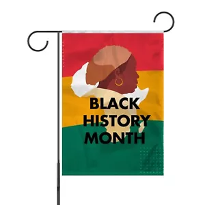 "Bandiera giardino mese storia nera festa nazionale afroamericana 12""x18" - Foto 1 di 5
