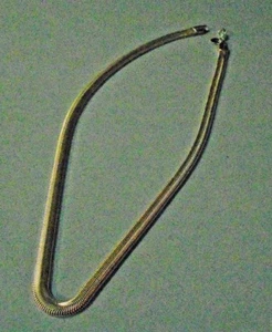 Silver Tone Mesh Slinky Necklace, Unmarked, 18" - Picture 1 of 2