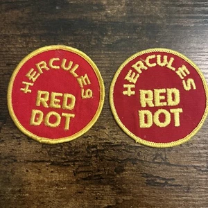 Vintage Hercules Red Dot Smokeless Shotgun Powder - Gun Rifle Shooting Patch X2 - Picture 1 of 5