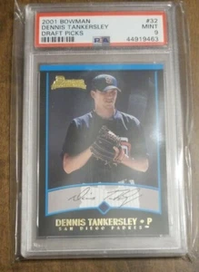 2001 Bowman Draft Picks Dennis Tankersley RC Rookie #32 PSA 9 Padres Low Pop - Picture 1 of 2