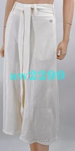 CHANEL 2019 SPRING MOST WANTED WIDE LEG BELTED CROP PANTS CC LOGO FR38 - Picture 1 of 12