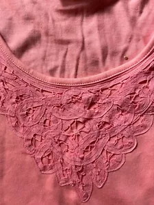 Top da donna rosa D & Co collo a V taglia 2X - Foto 1 di 4