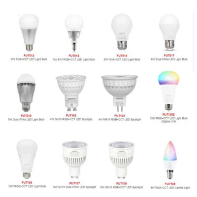 Miboxer 2.4G CCT RGB+CCT MR16 GU10 E14 E27 Led Bulb Lamp 4/5/6/9/12W spotlight - Image 1 of 4