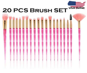 20 Stck. Lidschatten Foundation Pulvermischung Augenbrauen Lippen Make-up Bürste SET - Bild 1 von 9