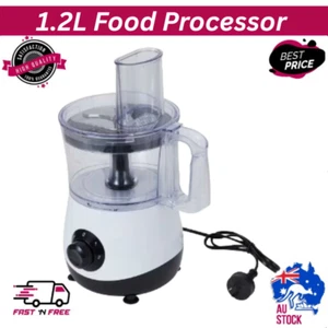 Food Processor Chopper 1.2L Vegetable Fruit Slicer Shredder Dough Whisk Mixer - Picture 1 of 9
