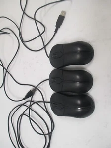 Lot of 3 Dell 0XN967 Optical USB Mouse - Black - Picture 1 of 4