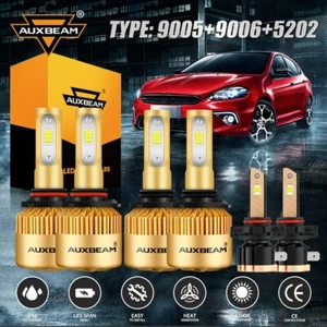 6x AUXBEAM LED Headlight Bulbs Fog Light Combo Kits for Dodge Journey 2010-2023 - Picture 1 of 12