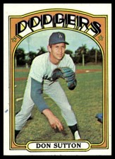 1972 Topps Semi-High# #530 Don Sutton Los Angeles Dodgers NR-MINT SET BREAK!