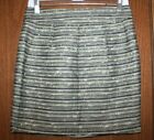 Mossimo Cotton Blend Multicolor Embossed Stripes Lined Short Pencil Skirt 2 #