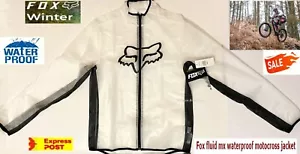 FOX Fluid Bike Cycling Waterproof RAIN jacket NEW Med MTB MX sports RRP $149! - Picture 1 of 10