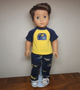 UofM University Michigan fit 18" American Girl Boy Doll Sport Football Wolverine - Picture 1 of 5