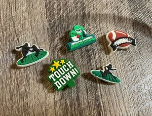5 Pc  Football Green Croc Charms. Brand New! US seller fast shipping Touchdown - Picture 1 of 1