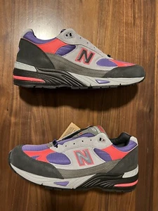 PALACE New Balance 991 MADE IN ENGLAND 'BLACK ULTRA VIOLET' Men’s Size 11 - Picture 1 of 11