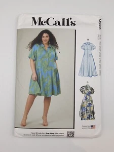 McCalls Sewing Pattern 8385 Women's Dress 3 styles Pattern Size 20W-28W Uncut FF - Picture 1 of 2