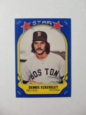 DENNIS ECKERSLEY 1981 FLEER STAR STICKER BASEBALL CARD #34 BOSTON RED SOX - Image 1 of 2