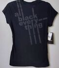 Rocawear Y2K Vibes Fitted Tee Monochromatic Black Top XL "Black Everything"New 