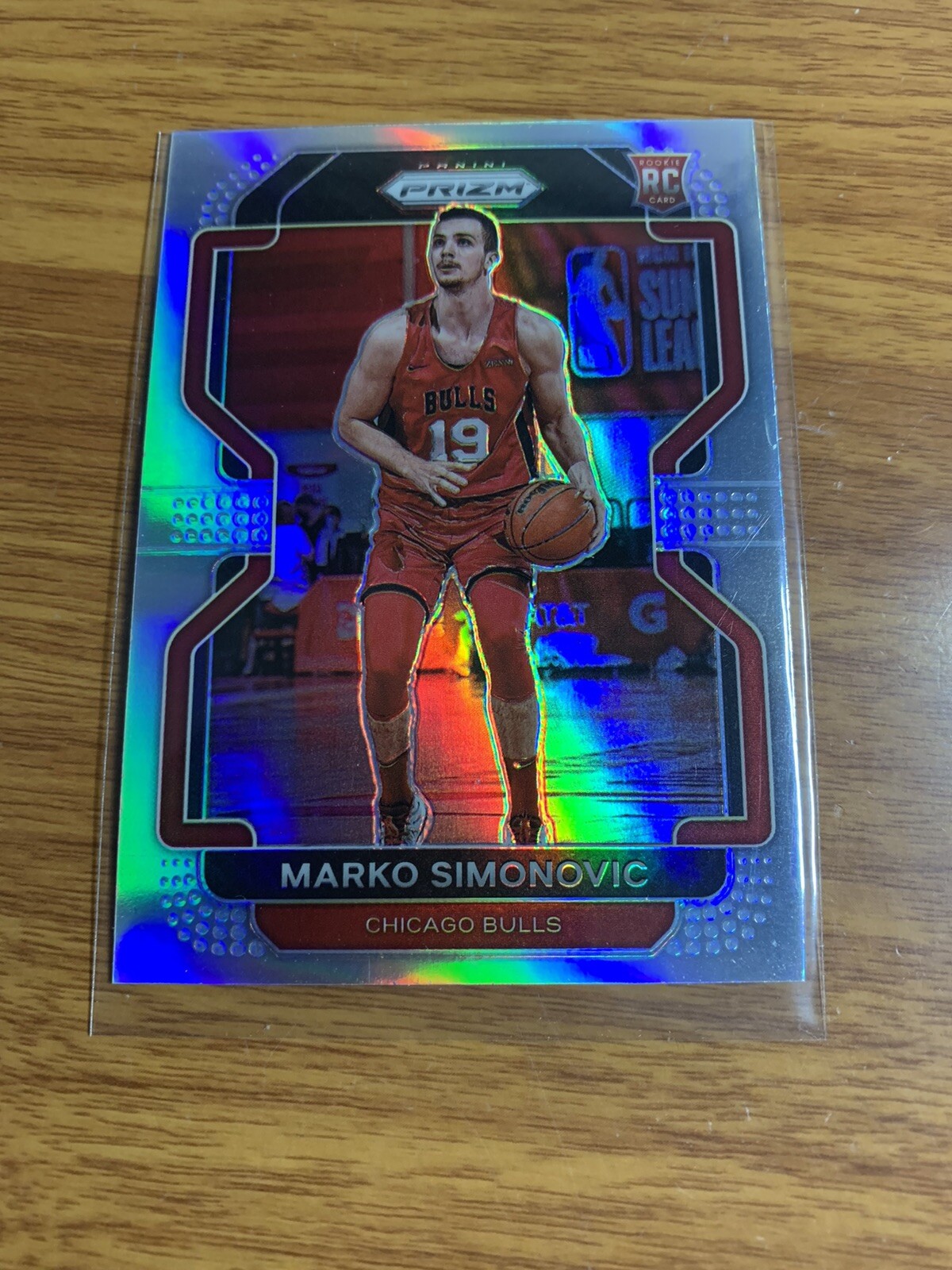 Marko Simonovic 2021-22 Panini Prizm 166 Silver Prizm SP RC Bulls
